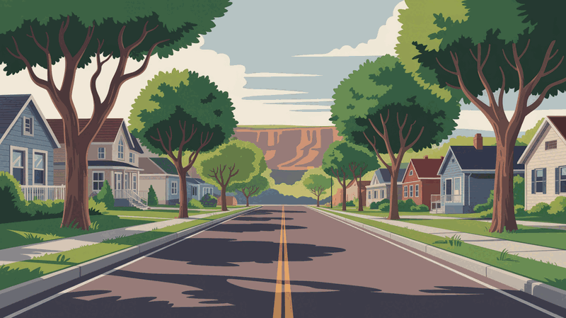 Illustration of high desert landscape near Twin Falls, Idaho